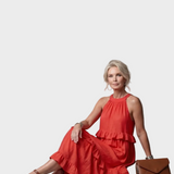 Katia - Maxi Dress with Halter Neck and Ruffles
