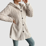 Barbora - Hooded Cardigan Made of Faux Fur