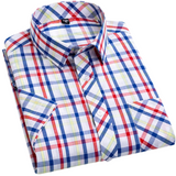 Plaid Short Sleeve Cotton Shirt