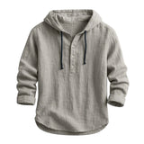 Adam – Linen Hoodie Shirt