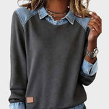 Ravit - Denim Woven Long Sleeve Blouse