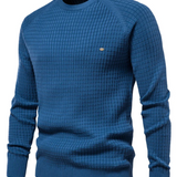 Men's Sweater with Mesh Pattern