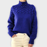 Eva - Women's Sweater with Detailed Cable Pattern