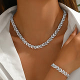 Fish Tail – Luxurious Shiny Jewelry Set Made of Glass and Crystals