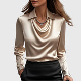 Dana - Elegant blouse made of shiny satin