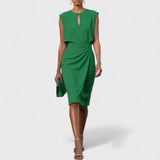 Olena – Elegant Midi Wrap Dress