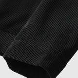Men's Velvet Jacket with Sherpa Collar and Snaps - Black