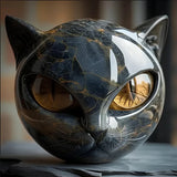 Stone Statue of the Black Cat – A Symbol of Luck and Style