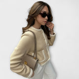 Classic Sweater with Decorative Pockets