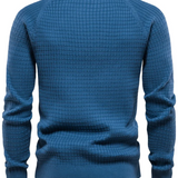 Men's Sweater with Mesh Pattern