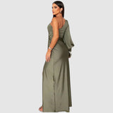 Meda - Elegant One-Shoulder Maxi Dress