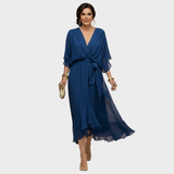 Monica Chiffon - Dress with a V-neck
