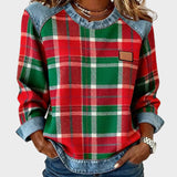 Ivy – Women's Patchwork Check Sweatshirt