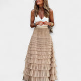 Valerie - Boho Skirt with Mesh Satin Finish