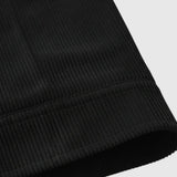 Men's Velvet Jacket with Sherpa Collar and Snaps - Black