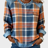 Ivy – Women's Patchwork Check Sweatshirt