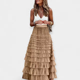 Valerie - Boho Skirt with Mesh Satin Finish