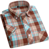 Plaid Short Sleeve Cotton Shirt