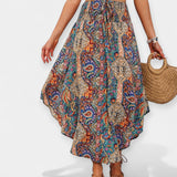 Lucie - Floral Midi Skirt with High Waist