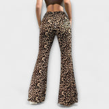 Bootcut Leopard Print Pants