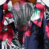 Short Sleeve Cotton Floral Shirt for Men