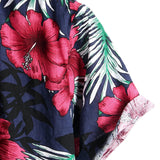 Short Sleeve Cotton Floral Shirt for Men