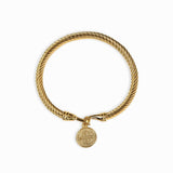 Gold bracelet with a coin motif