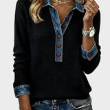 Ravit - Denim Woven Long Sleeve Blouse