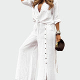 Mia - Women's modern, solid color, two-piece suit