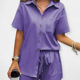 Karolina - Comfortable Set with Shirt and Shorts