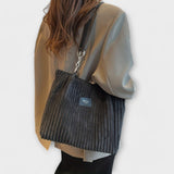 Cécile. - Soft Corduroy Shoulder Bag