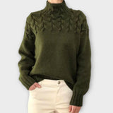 Eva - Women's Sweater with Detailed Cable Pattern