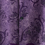 Men's Vintage Purple Cotton Summer Breathable Short Sleeve Shirt