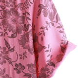 Men's Short Sleeve Hawaiian Shirt with Pink Flowers