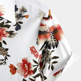 Men's Short Sleeve Floral Pattern Shirt