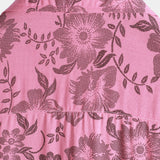 Men's Short Sleeve Hawaiian Shirt with Pink Flowers