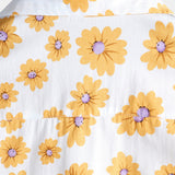 Men's Yellow Hawaiian Shirt with Short Sleeves