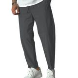 Elegant Tapered Pants with Drawstrings
