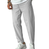 Elegant Tapered Pants with Drawstrings