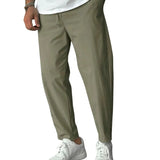 Elegant Tapered Pants with Drawstrings