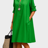 Astrid - Emerald Midi Dress