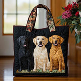 Handmade Shoulder Bag with Three Labrador Theme