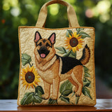 Shoulder Bag with Floral German Shepherd Design