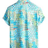 Men's Short Sleeve Hawaiian Shirt Made of Cotton Boho