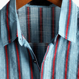 Men's Short Sleeve Cotton Shirt with Buttons