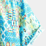 Men's Short Sleeve Hawaiian Shirt Made of Cotton Boho