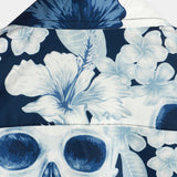 Hawaiian Short Sleeve Shirt with Skull Pattern for Men