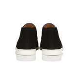 Men's Suede Loafers – Slip-On Chukka Style, Flat Sole – Black