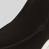 Men's Suede Loafers – Slip-On Chukka Style, Flat Sole – Black