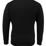 Men's Sweater with Half-Zip and Stand-Up Collar – Black